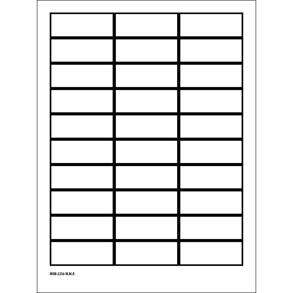Beschriftbare Etiketten auf Bögen - 22 x 56 mm - B-500