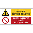 Allgemeines Warnschild und allgemeines Verbotsschild – ISO 7010