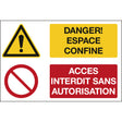 Allgemeines Warnschild und allgemeines Verbotsschild – ISO 7010