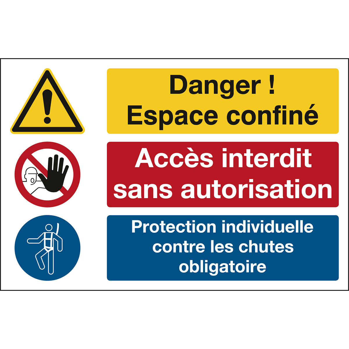 Allgemeines Warnschild, Sicherheitsgeschirr benutzen – ISO 7010