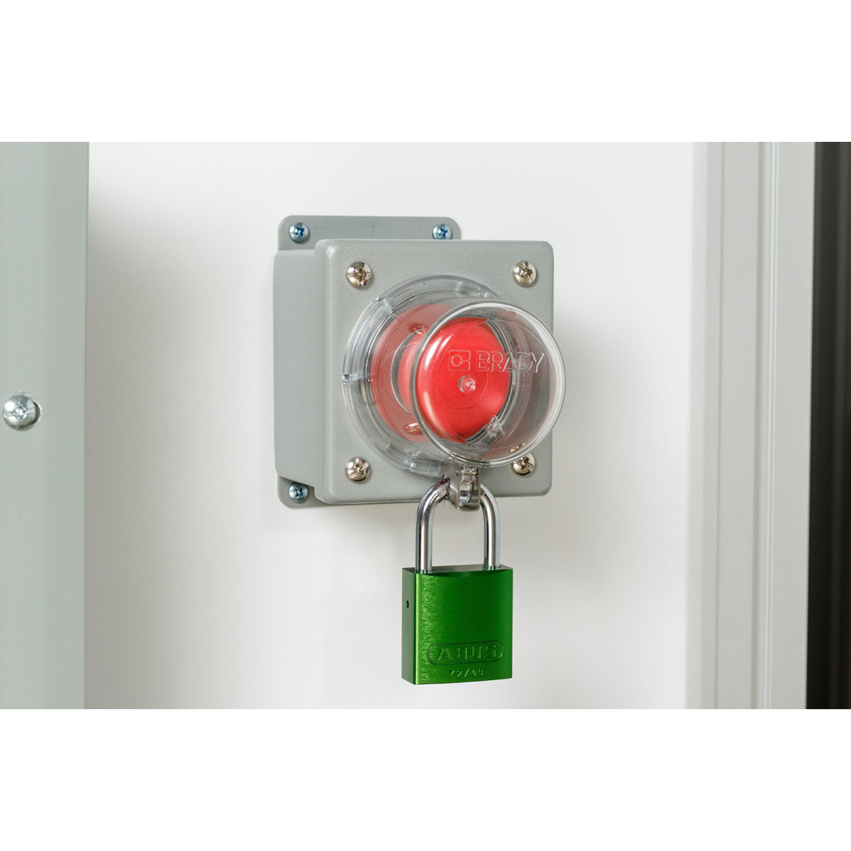 Lockout-Vorrichtung für Drucktasten (16 mm), Transparent, mit langer Abdeckung