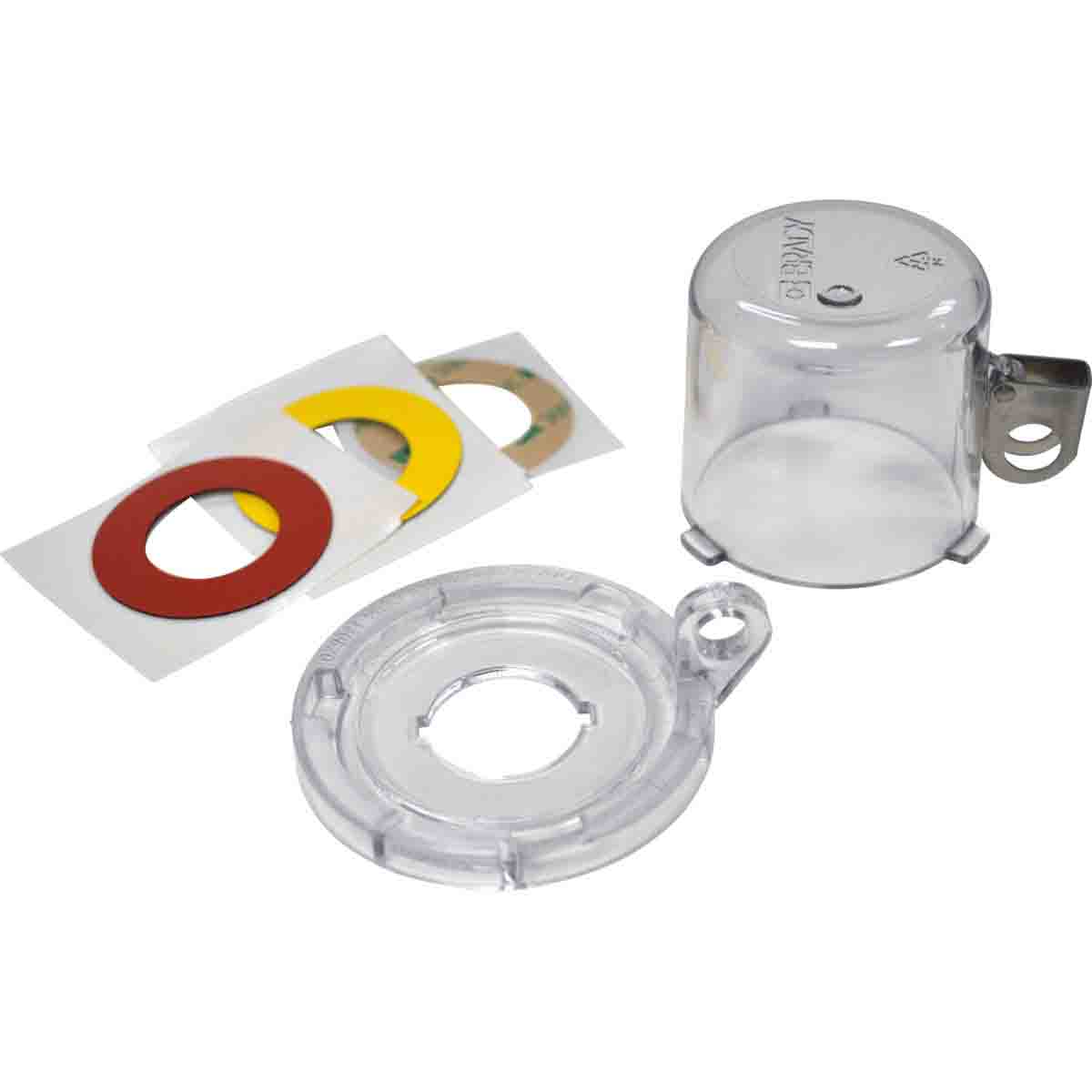 Lockout-Vorrichtung für Drucktasten (22 mm), Transparent, mit Standardabdeckung