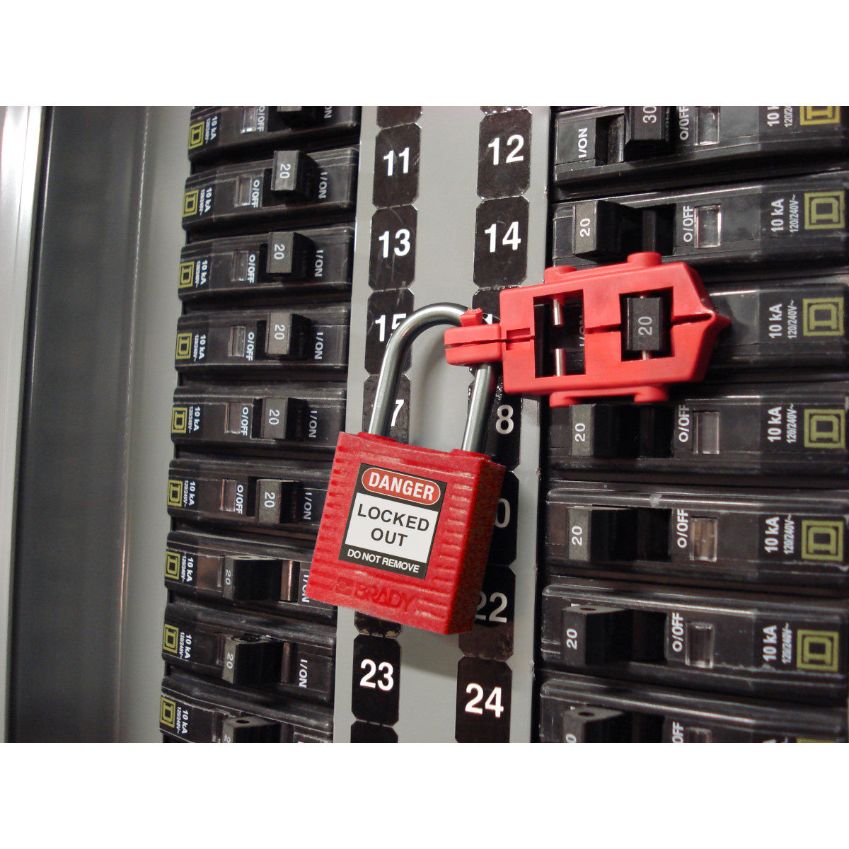 Kompakte Brady Sicherheitsschlösser mit einem Bügel von 25 mm - Keyed Different