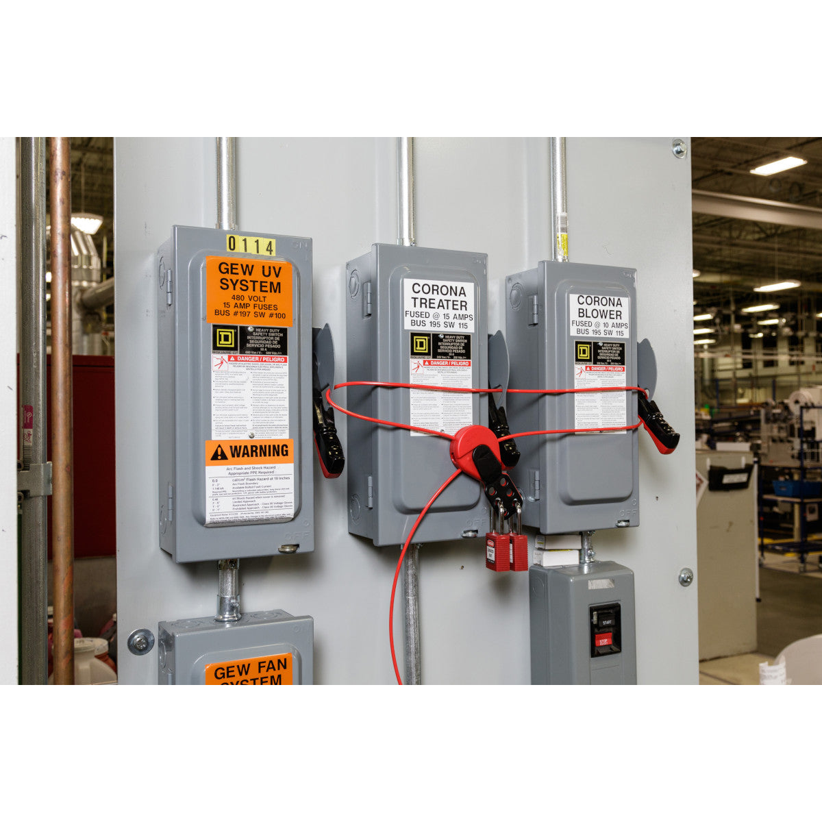 SAFELEX Universelle Kabelverriegelung - Nylonkabel, 2 m