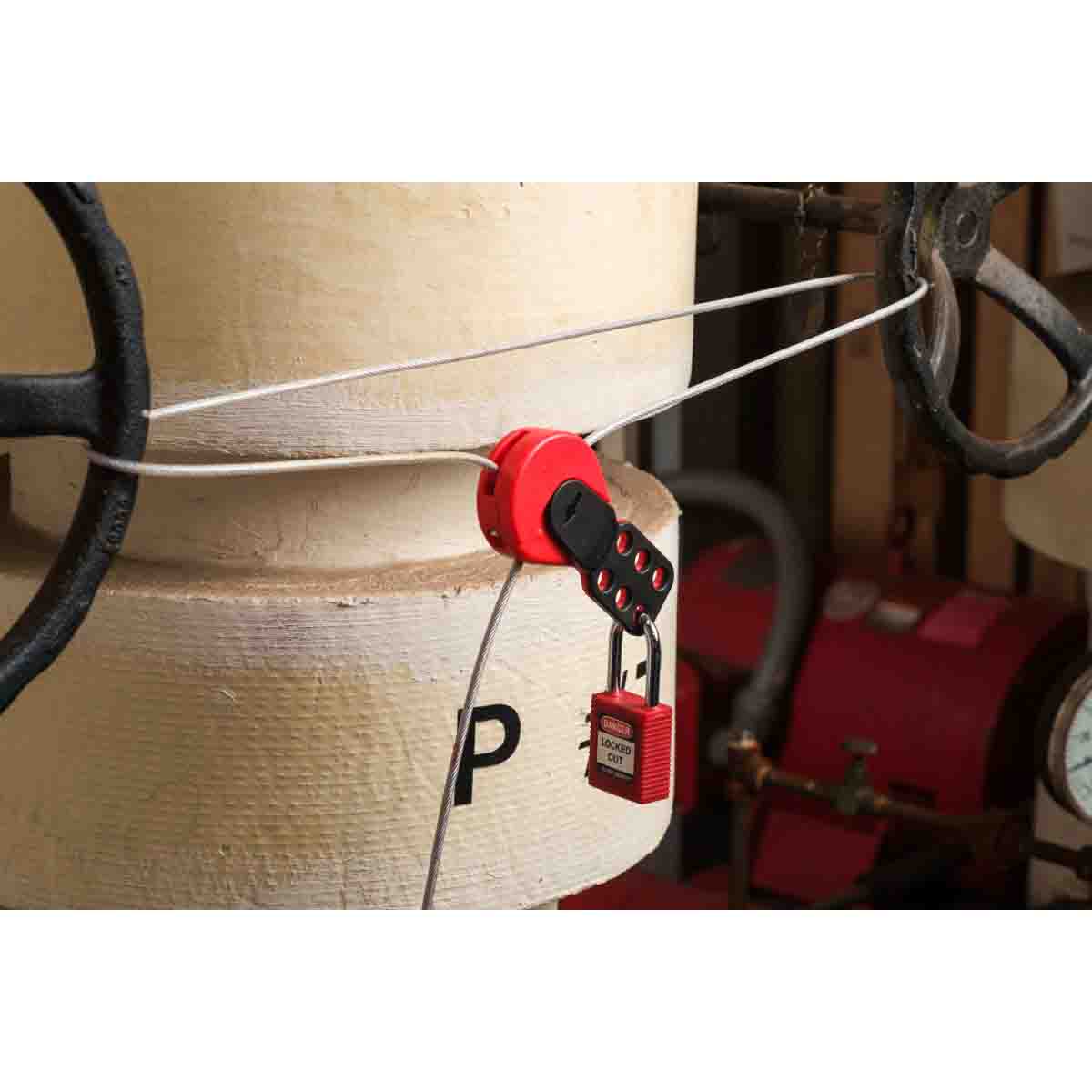 SAFELEX Universelle Kabelverriegelung - beschichtetes Stahlkabel, 5 m