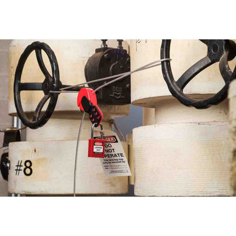 SAFELEX Universelle Kabelverriegelung - beschichtetes Stahlkabel, 3 m