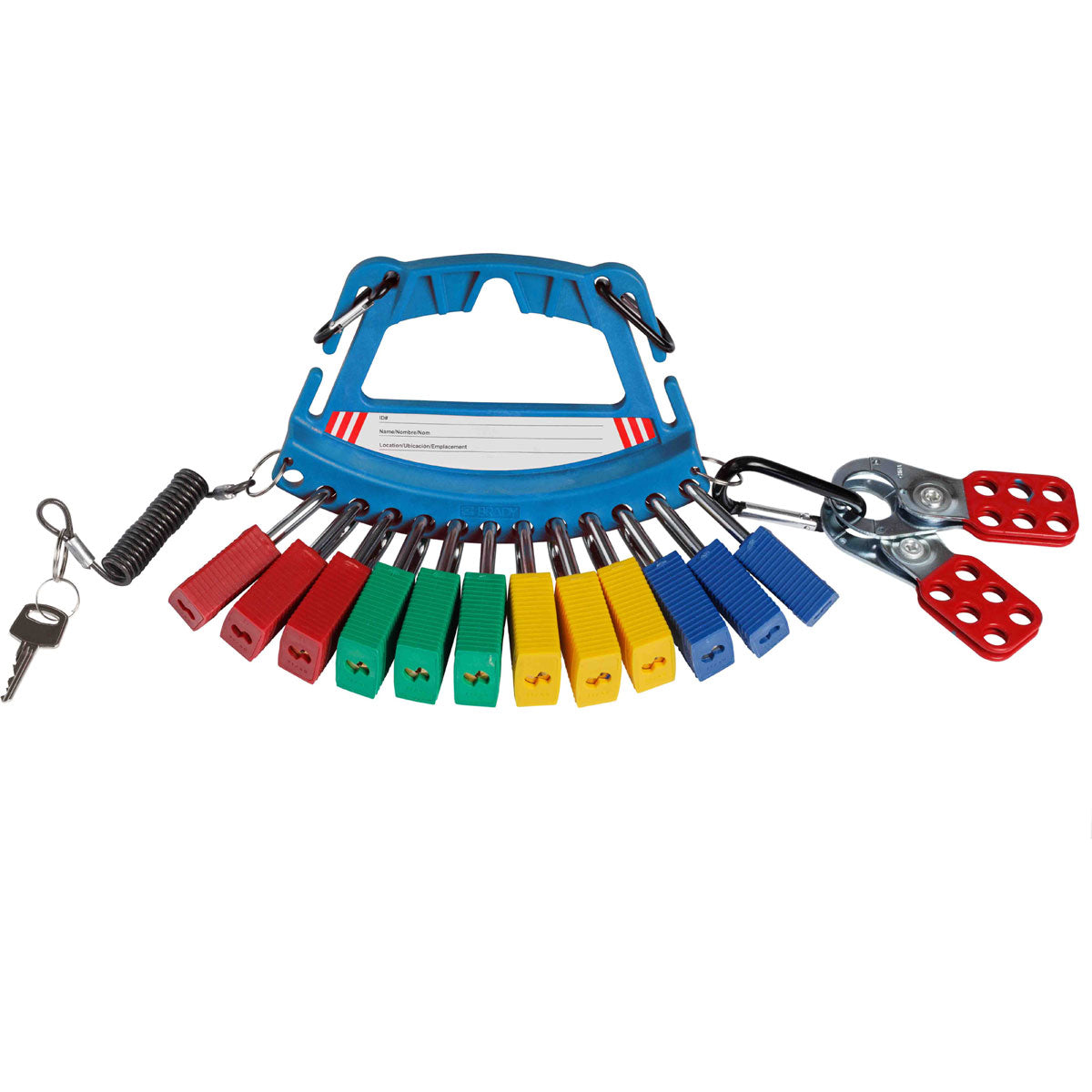 Träger für Sicherheitsschlösser und Anhänger - Blau