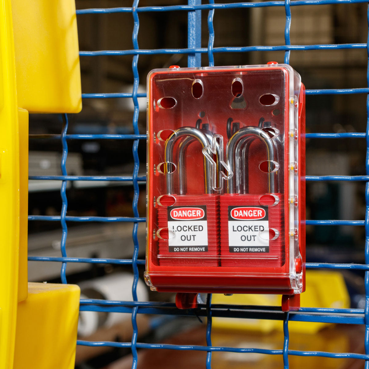 Ultrakompakter Verschlusskasten + 6 rote KD-Schlösser