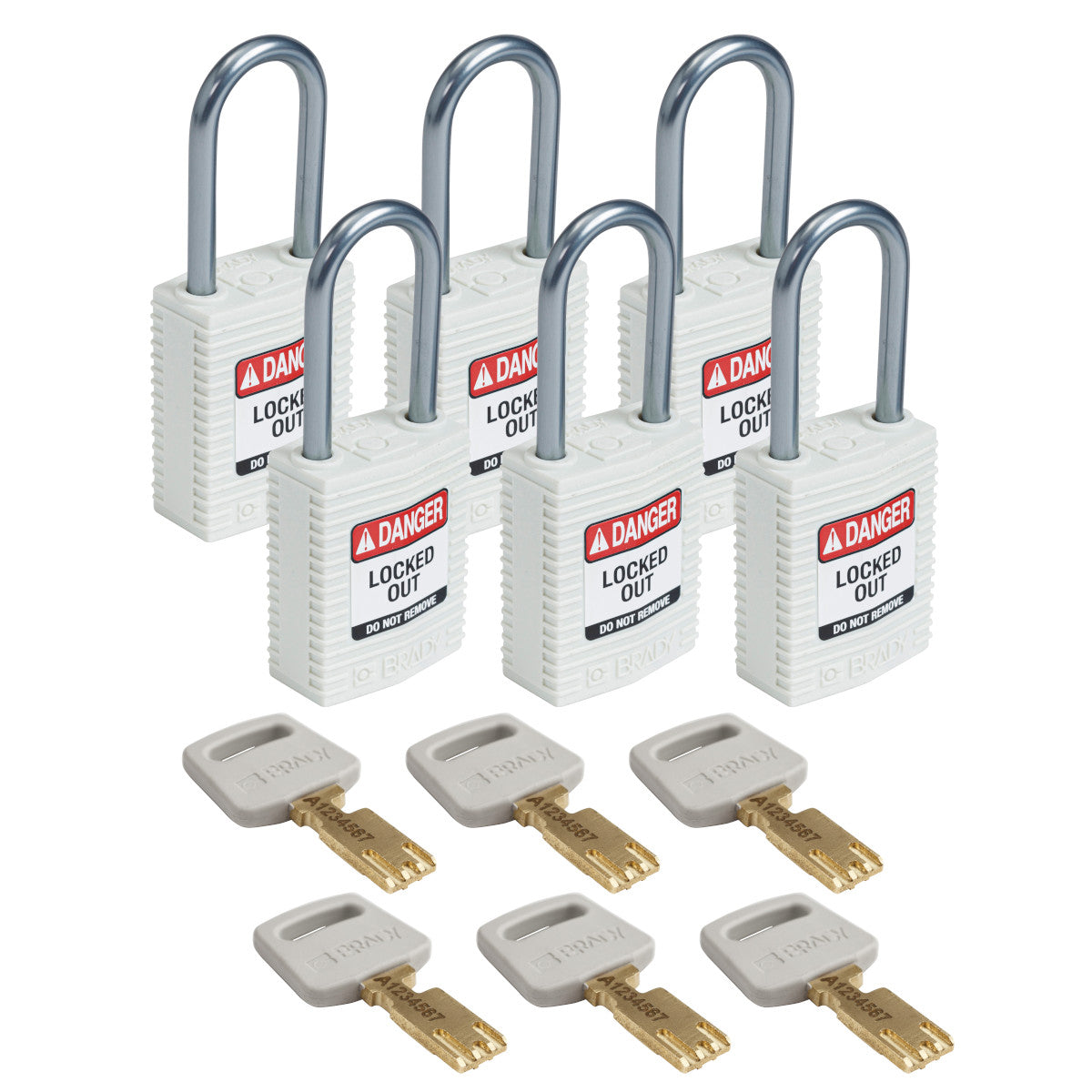 SafeKey Compact Nylon-Vorhängeschlösser mit Aluminiumbügel für Lockout-Anwendungen