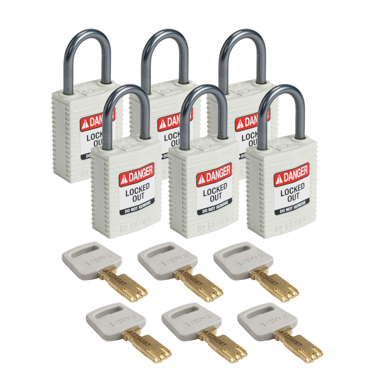 SafeKey Compact Nylon-Vorhängeschlösser mit Aluminiumbügel für Lockout-Anwendungen