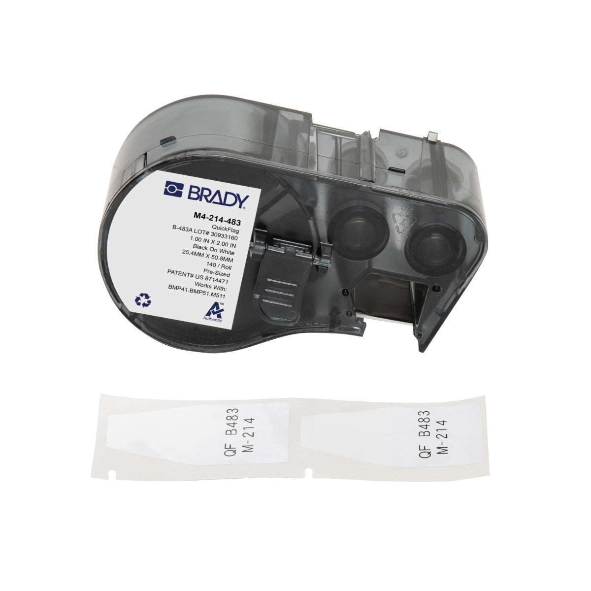 QuickFlag Fahnenetiketten mit abgeschrägten Seiten für die Leitungs- und Kabelkennzeichnung