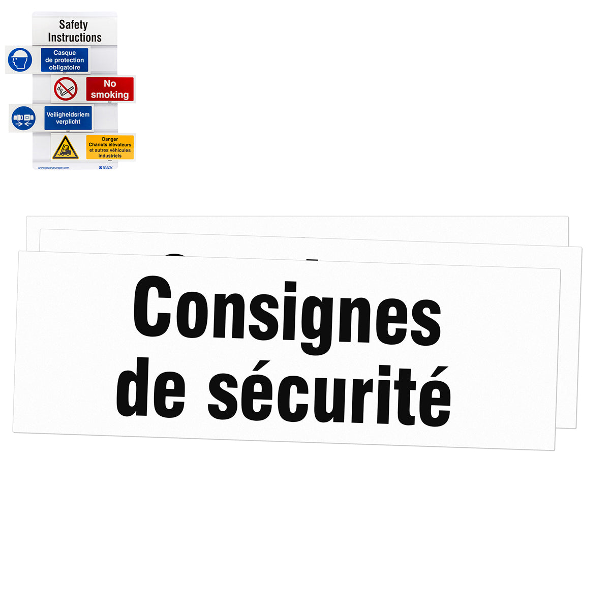 Sicherheits-Einschubschilder – Titel mit SICHERHEITSANWEISUNGEN