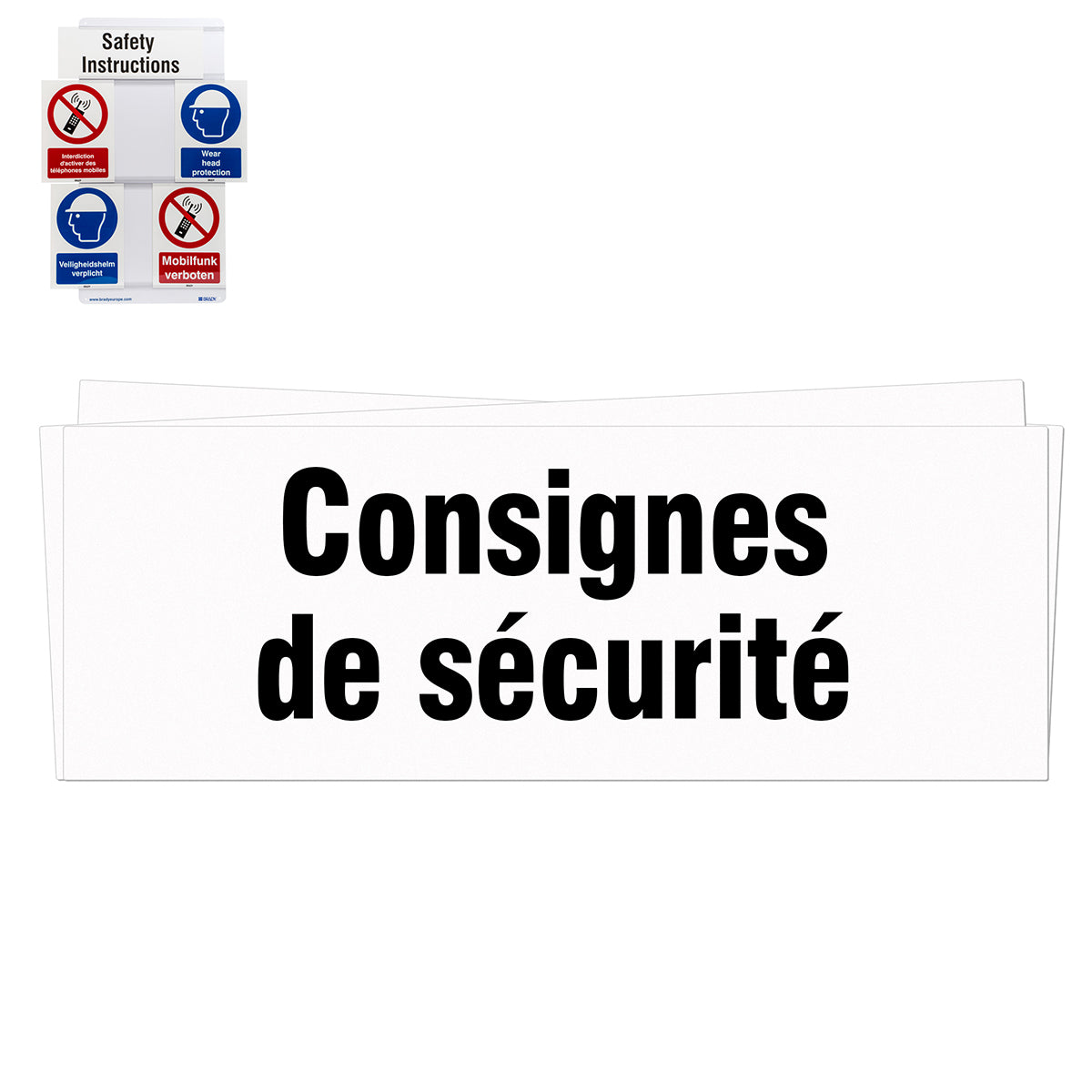 Sicherheits-Einschubschilder – Titel mit SICHERHEITSANWEISUNGEN