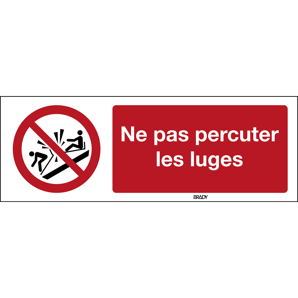 ISO Sicherheitskennzeichnung - Rodelschlitten nicht rammen