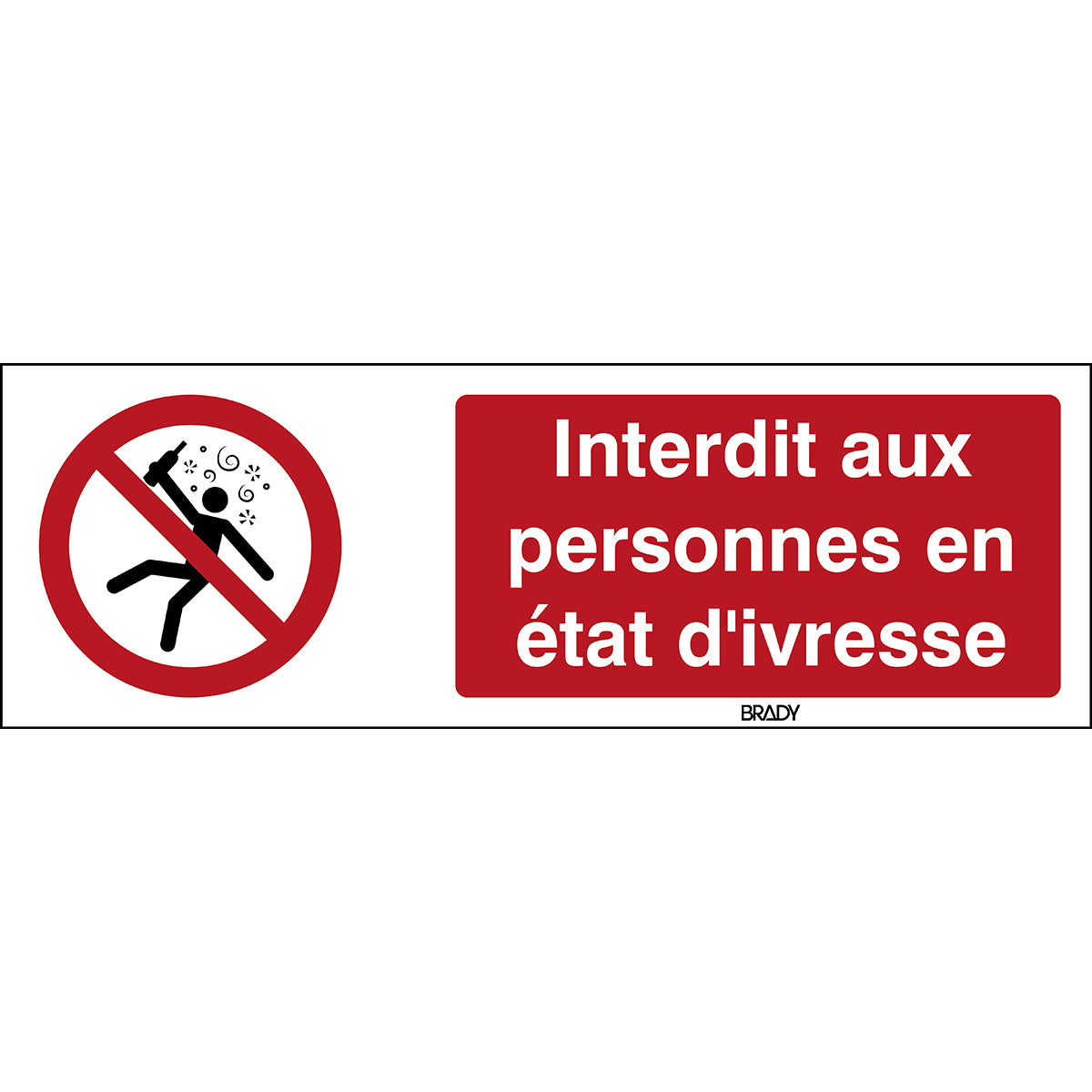 ISO Sicherheitskennzeichnung - Nicht für Personen in berauschtem Zustand