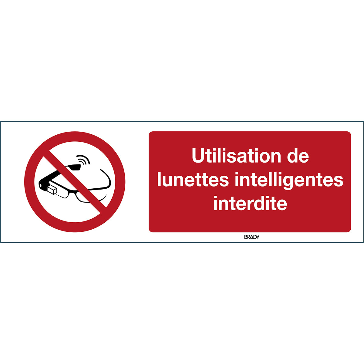 ISO Sicherheitskennzeichnung - Benutzung von Datenbrillen verboten