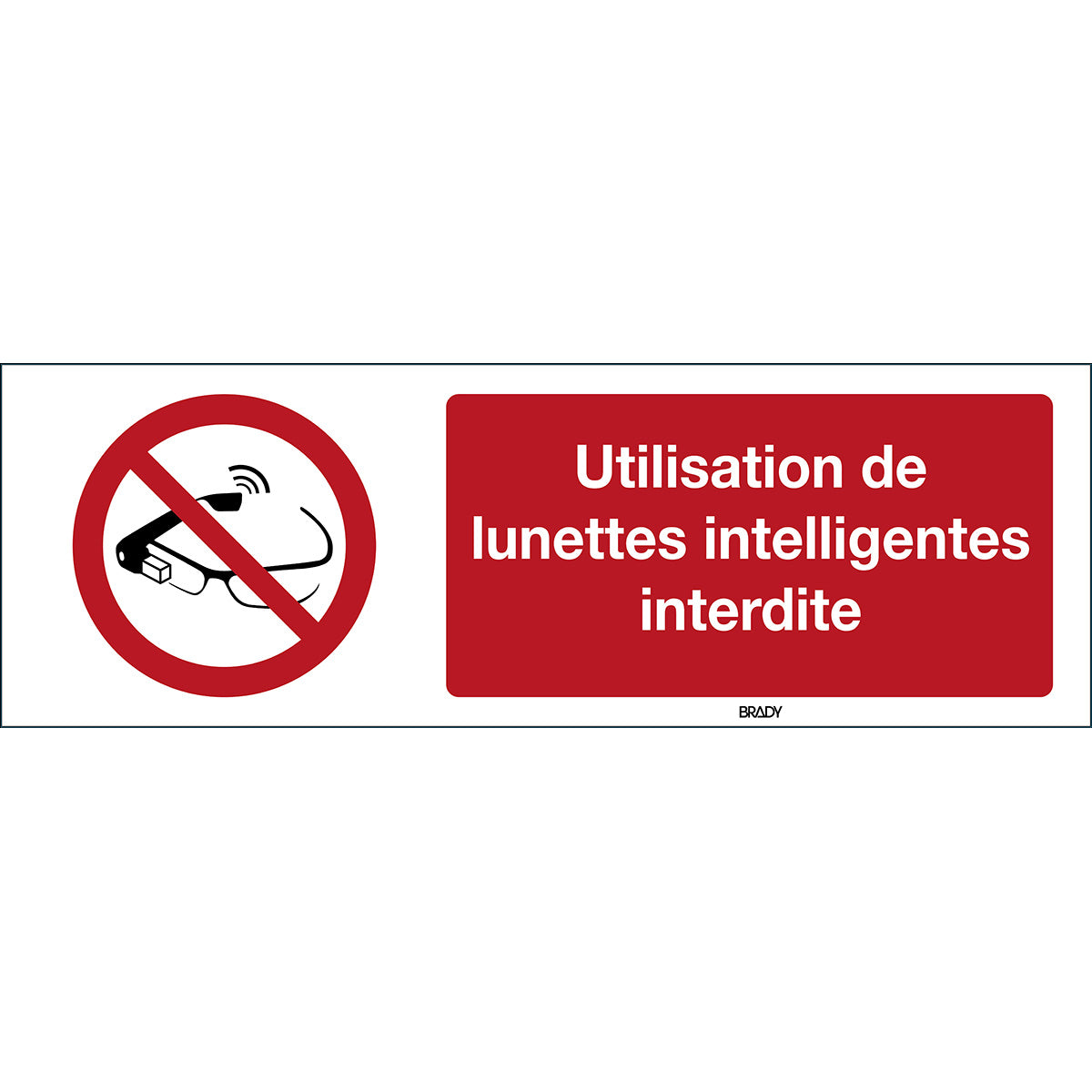 ISO Sicherheitskennzeichnung - Benutzung von Datenbrillen verboten