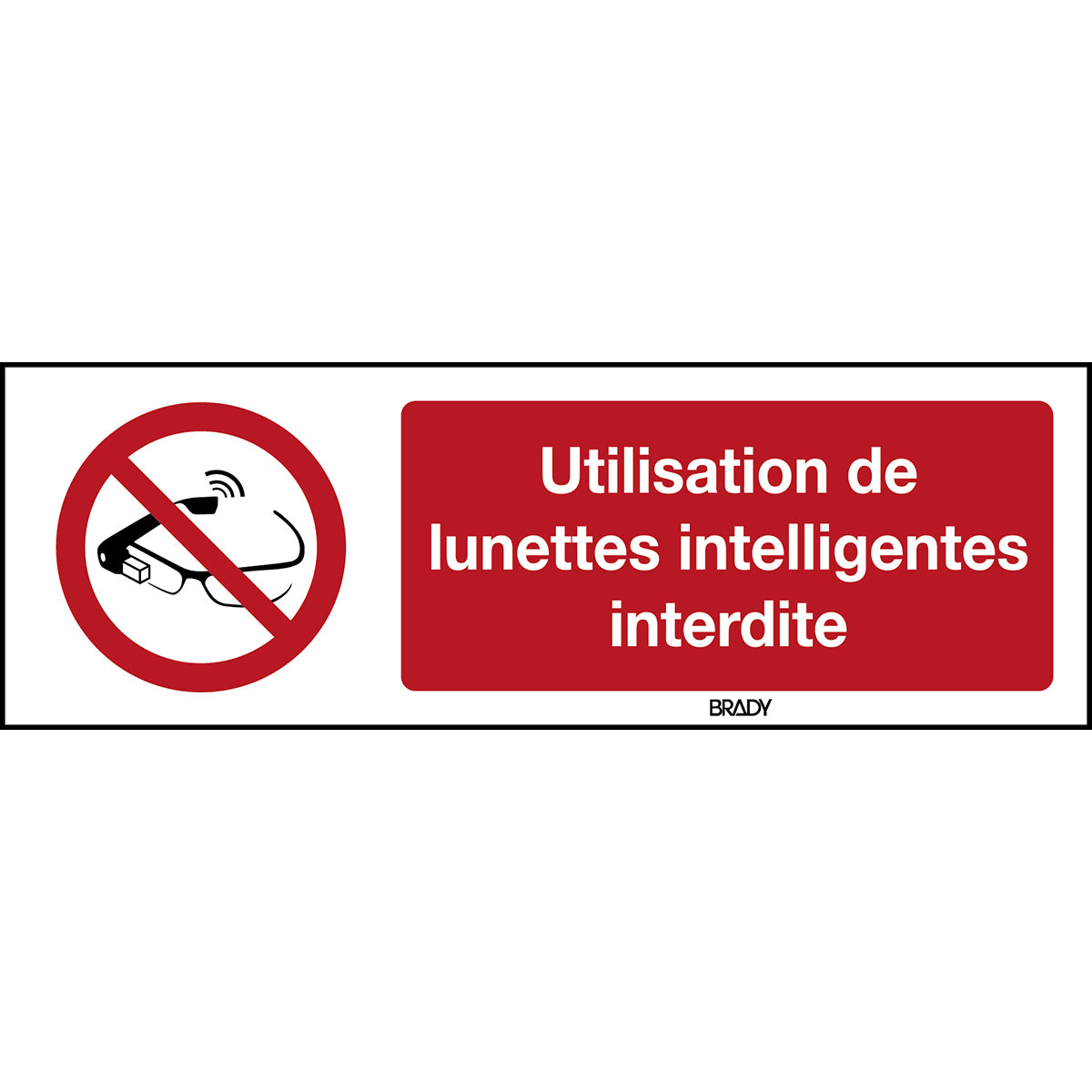 ISO Sicherheitskennzeichnung - Benutzung von Datenbrillen verboten