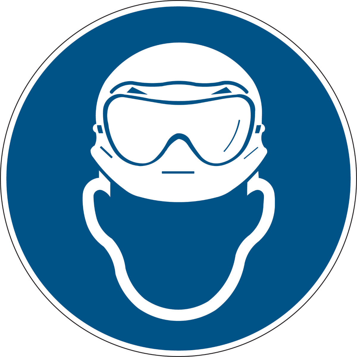 Gebotsschilder - Kopfschutz und Säureschutz-Vollsichtbrille benutzen