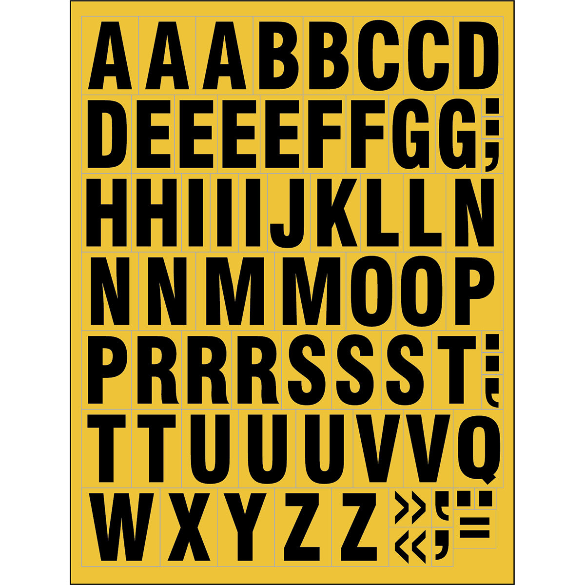 Magnetische Buchstaben, Gelb, 39 x 43 mm