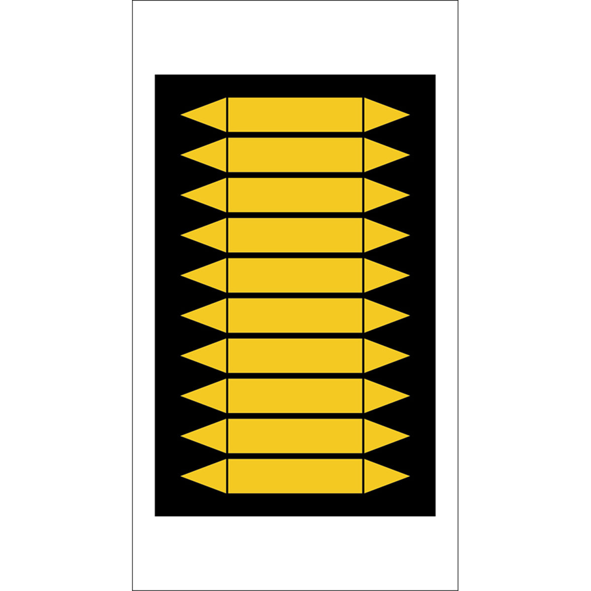 Rohrmarkierpfeile auf Bogen zum Selbstbeschriften