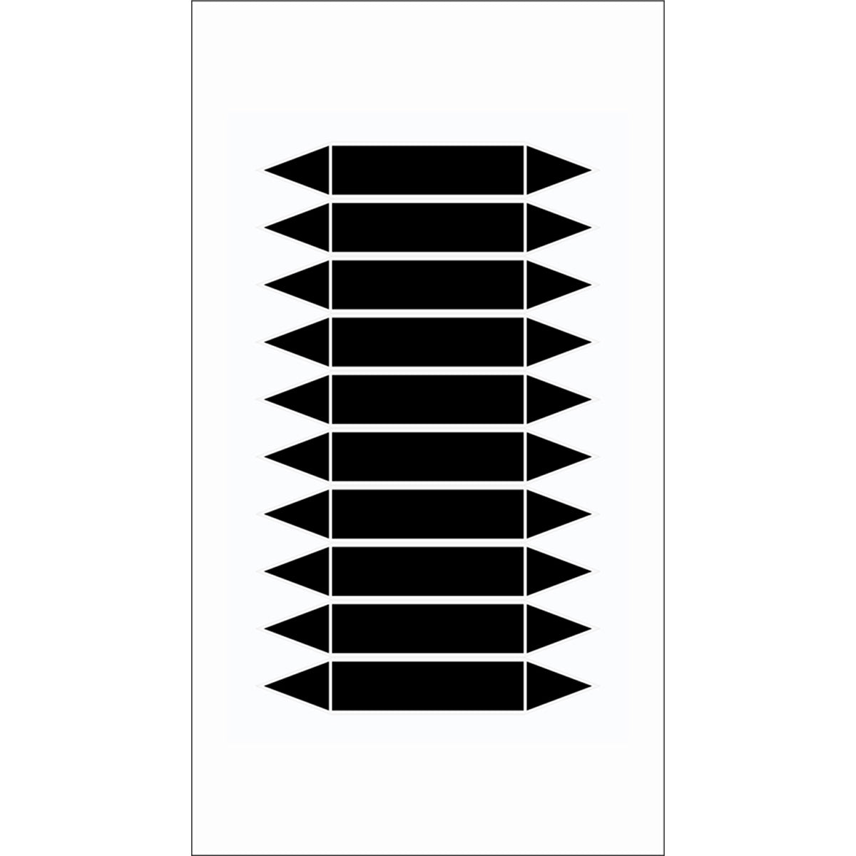 Rohrmarkierpfeile auf Bogen zum Selbstbeschriften