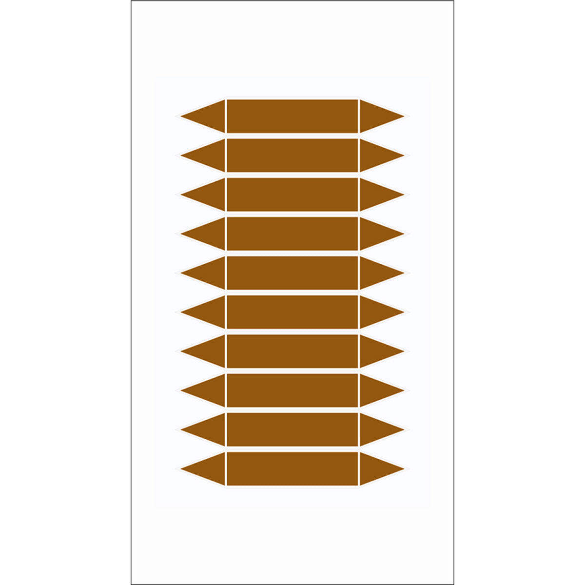 Rohrmarkierpfeile auf Bogen zum Selbstbeschriften