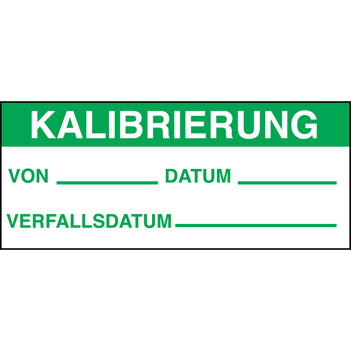 Beschriftbare Kalibrierungs-Etiketten "KALIBRIERUNG"
