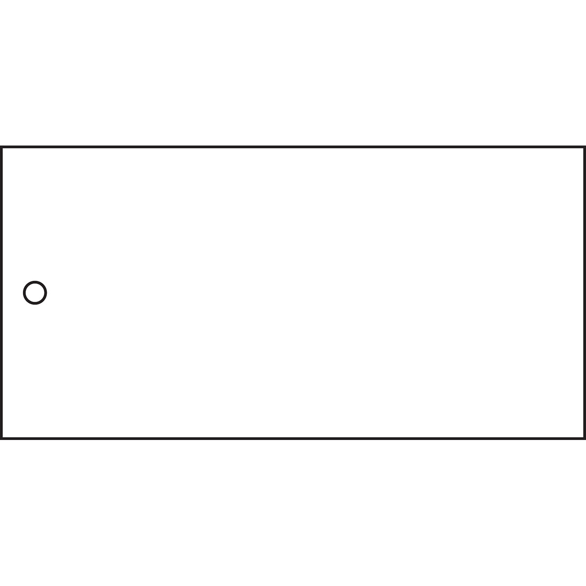 Anhänger, blanko, Weiß - 150 x 75 mm