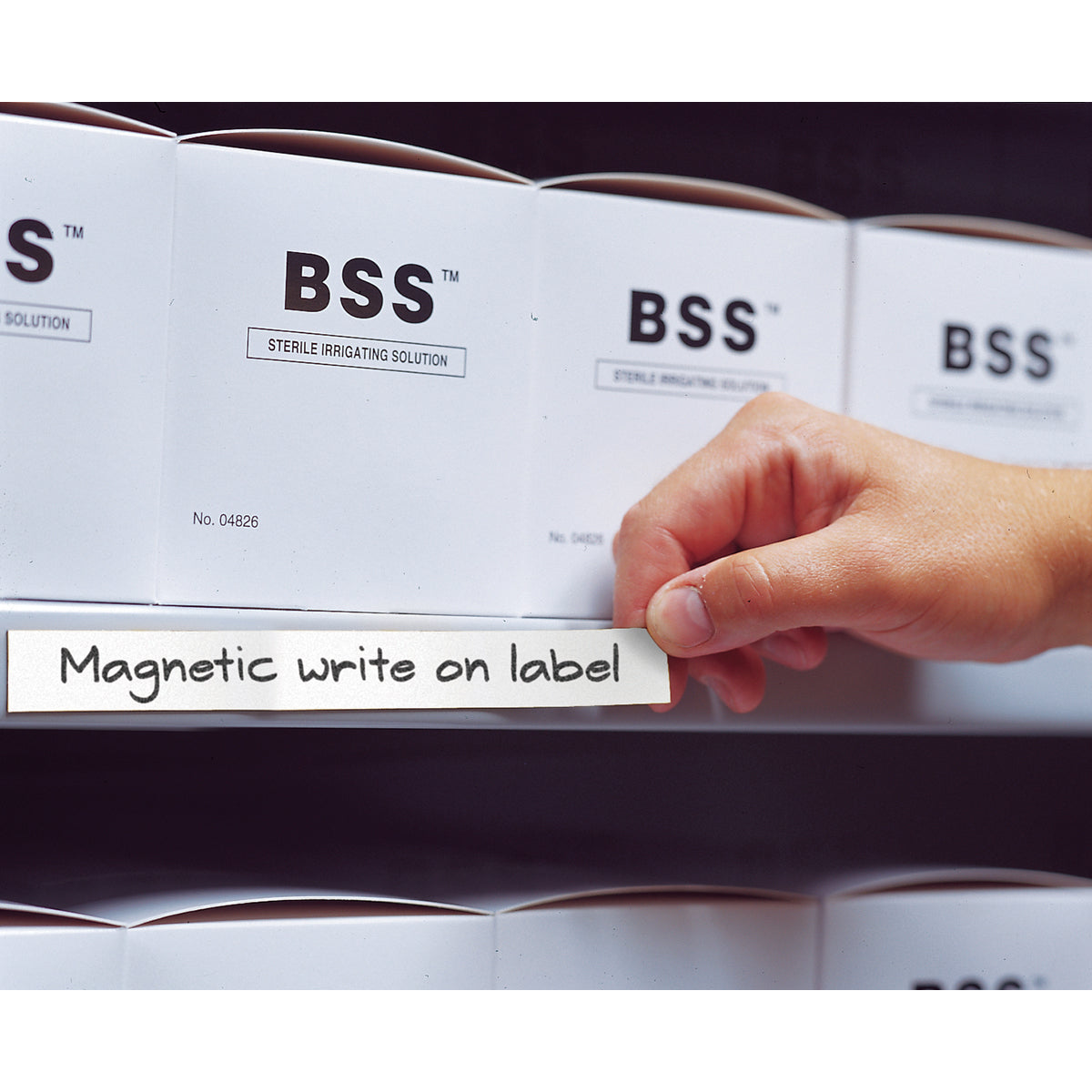 Beschriftbare Magnetetiketten: B-859 26 x 216 mm, Weiß