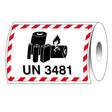 UN-3481- Verpackungsetikett für Lithium-Ionen-Batterien