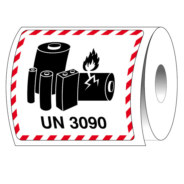 UN-3090- Verpackungsetikett für Lithium-Metall-Batterien