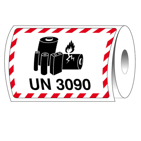 UN-3090- Verpackungsetikett für Lithium-Metall-Batterien
