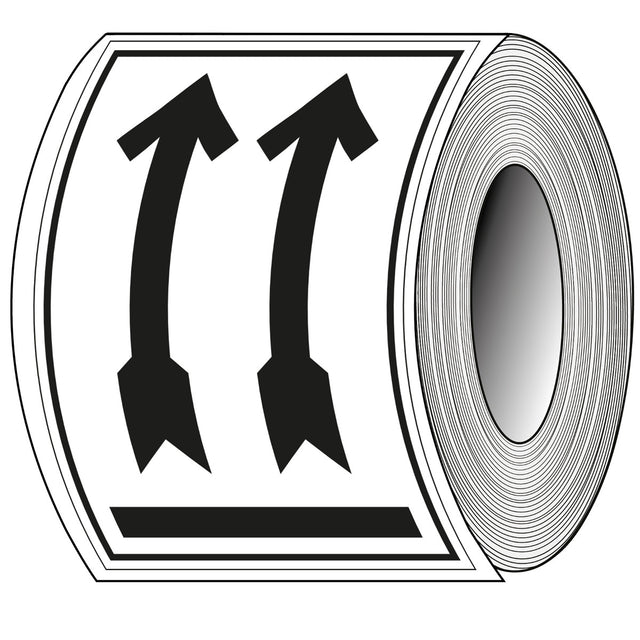 Diese Seite nach oben – Verpackungsetikett