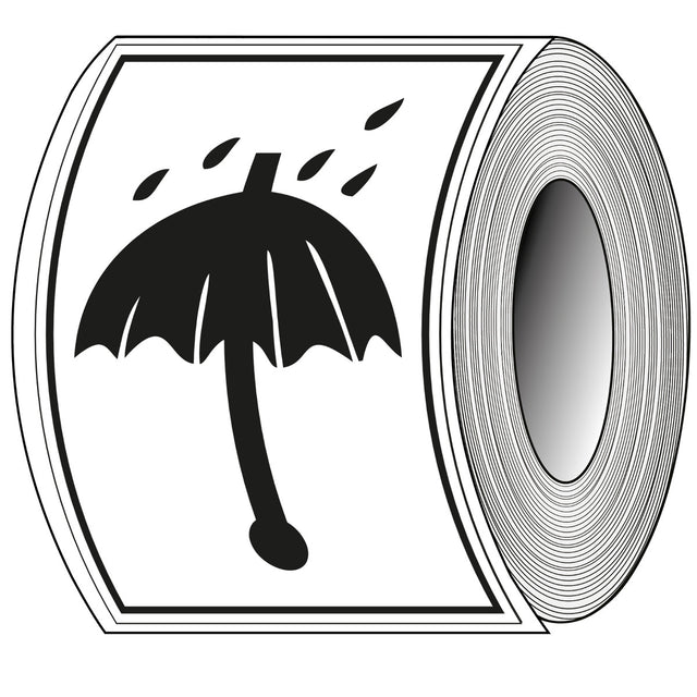 Vor Nässe schützen – Verpackungsetikett