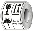 Zerbrechlich, diese Seite nach oben, vor Nässe schützen – Verpackungsetiket