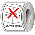 Nicht stapeln – Verpackungsetikett