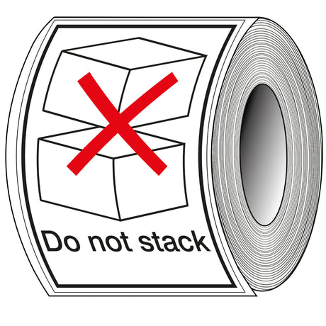 Nicht stapeln – Verpackungsetikett