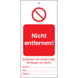 Tagout: Anhänger für Warnhinweise