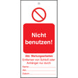 Tagout: Anhänger für Warnhinweise