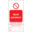 Tagout: Anhänger für Warnhinweise