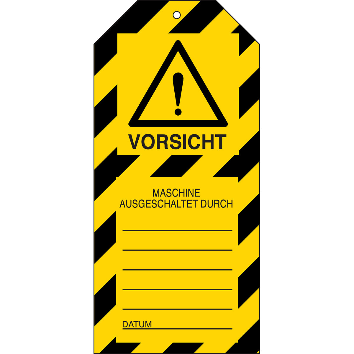 Tagout: Anhänger für Warnhinweise