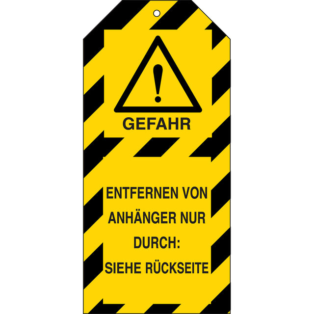 Tagout: Anhänger für Warnhinweise