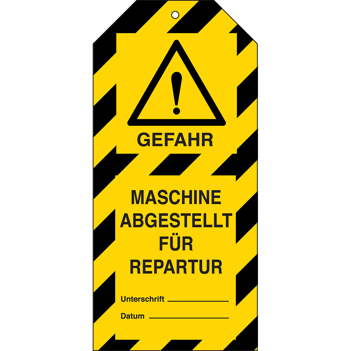 Tagout: Anhänger für Warnhinweise