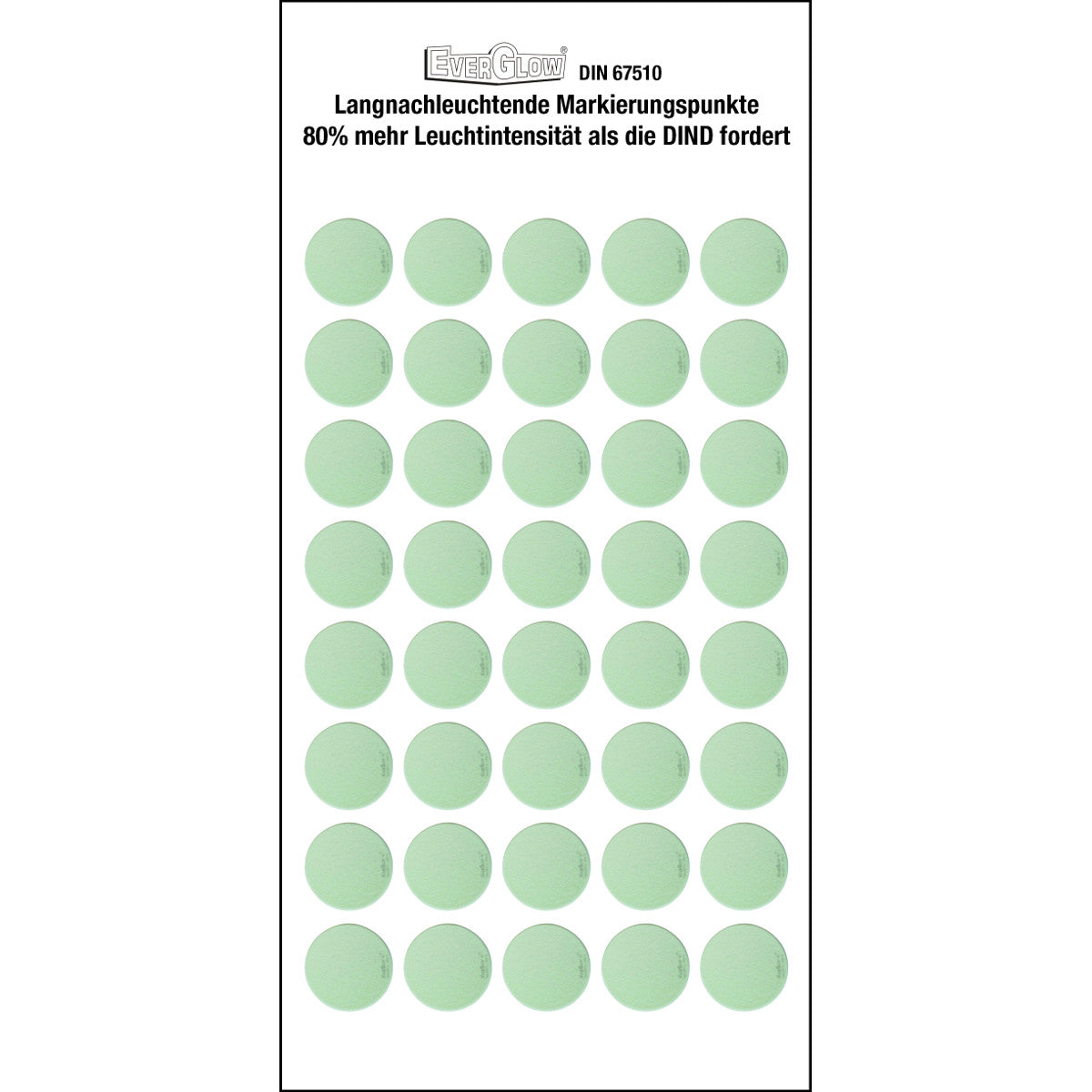 Langnachleuchtende Markierungspunkte (selbstklebend)