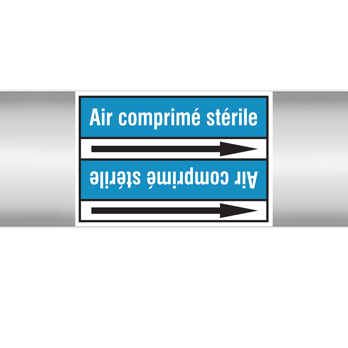 Marqueurs en rouleau continu, sans pictogramme - Air comprimé stérile (produit francophone)