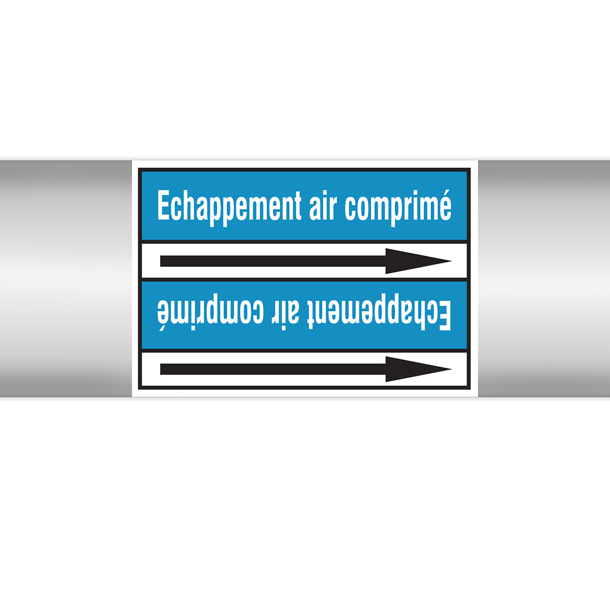 Marqueurs en rouleau continu, sans pictogramme - Echappement air comprimé (produit francophone)