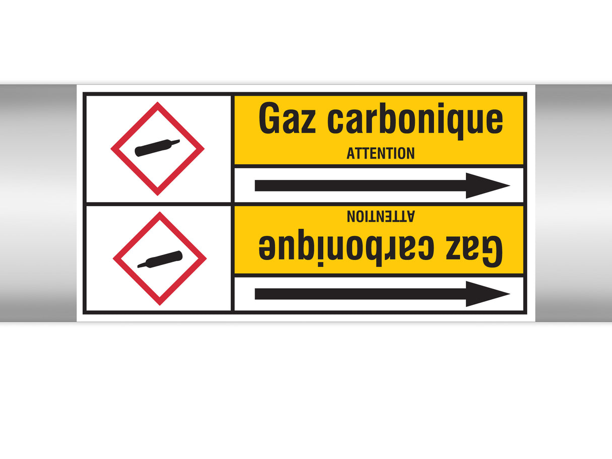 Marqueurs en rouleau continu, with pictogrammes - CO2 (product francophone)