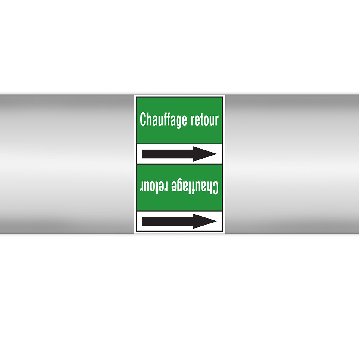 Marqueurs en rouleau continu, sans pictogramme - Chauffage return (produit francophone)