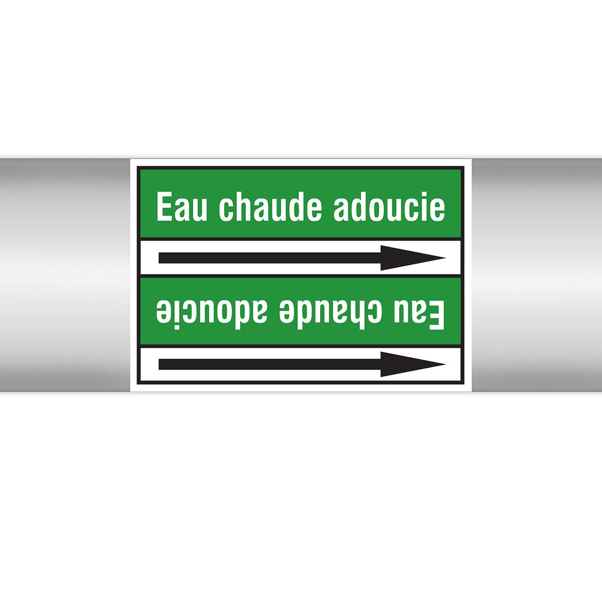 Marqueurs en rouleau continu, sans pictogramme - Eau chaude adoucie (produit francophone)
